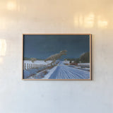 Somewhere Near Drumheller by Wellington Studio. shown as a paper print in a natural frame. Available as a archival giclee rolled canvas, fine art paper, or poster print. SKU 101188i.