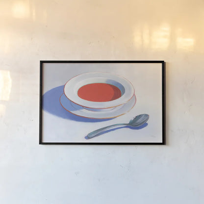 Soup du Jour by Wellington Studio. shown as a paper print in a black flame. Available as a archival giclee rolled canvas, fine art paper, or poster print. SKU 90167i.