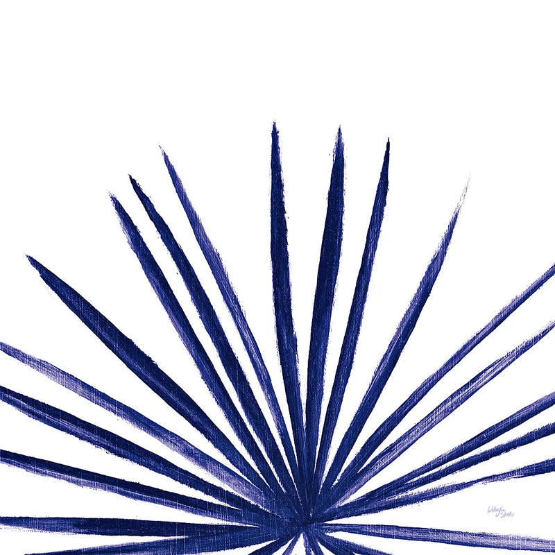 Statement Palms III Indigo by Wellington Studio. SKU 34075a. Archival Giclee Fine art print for wall decor.