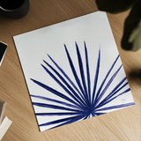 Statement Palms III Indigo by Wellington Studio. Shown as a detailed flat fine art print, highlighting archival giclee quality. Available as an archival giclee rolled canvas, fine art paper, or poster print. SKU 34075a.