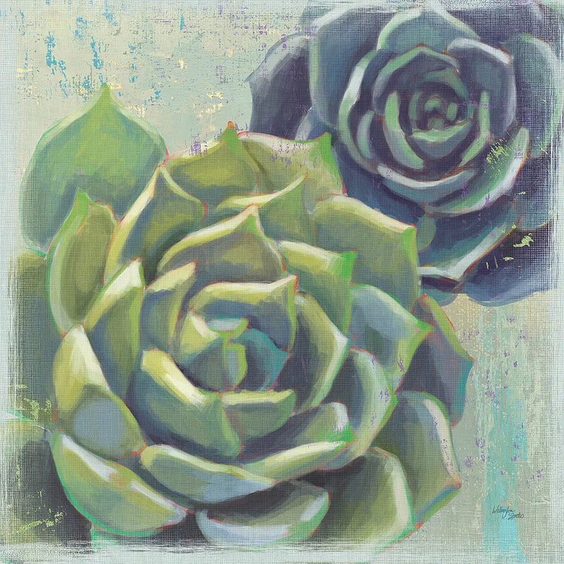 Succulents I by Wellington Studio. SKU 18137a. Archival Giclee Fine art print for wall decor.