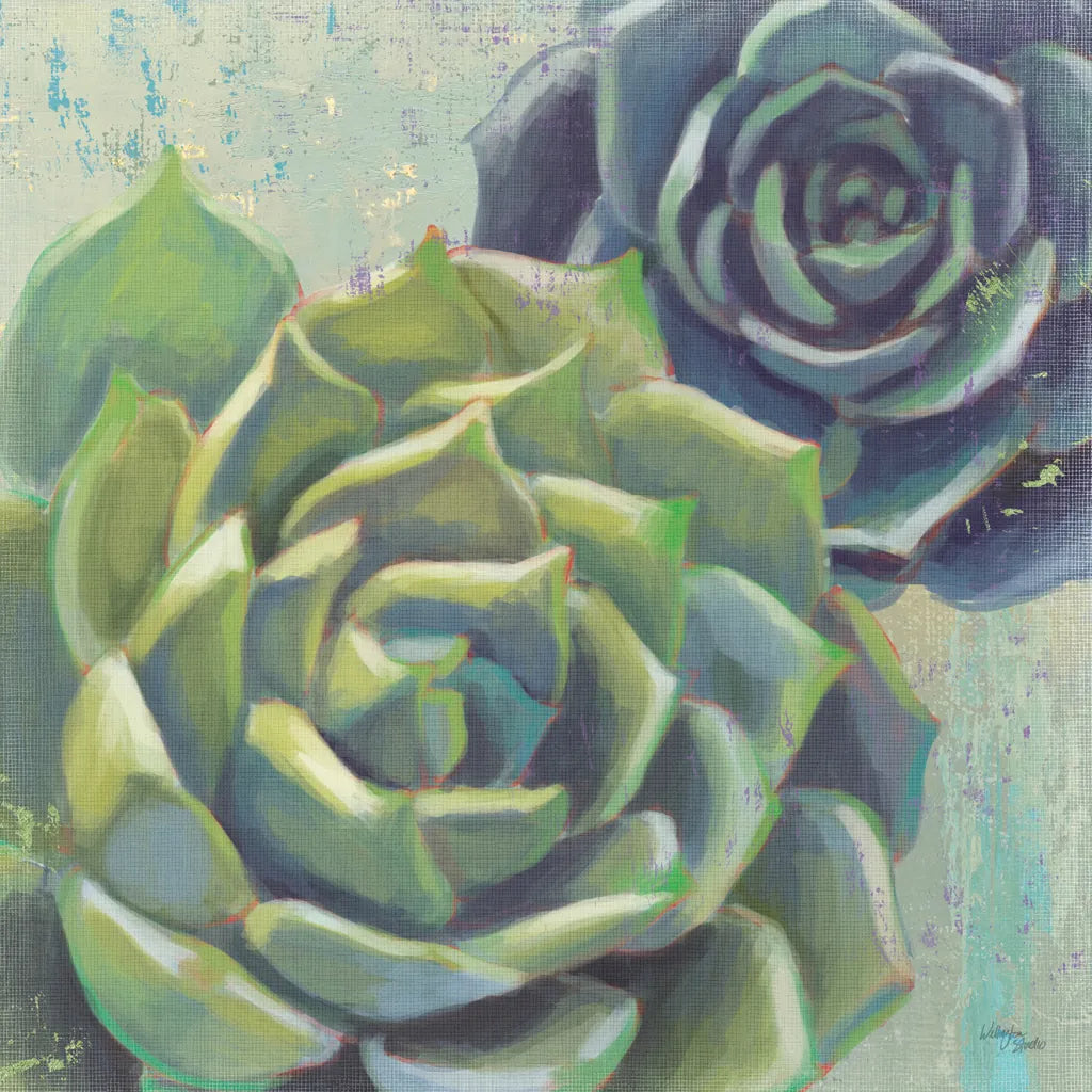 Succulents I Crop by Wellington Studio. SKU 45212a. Archival Giclee Fine art print for wall decor.