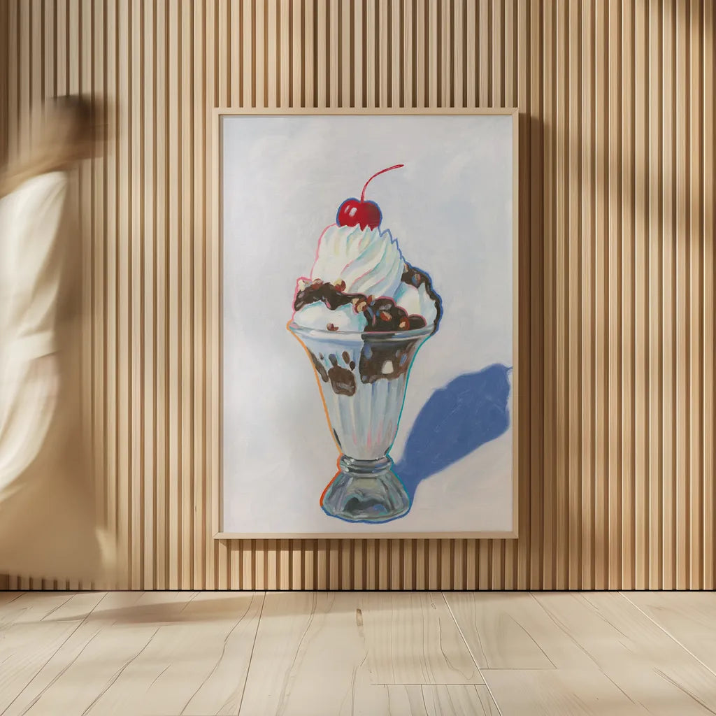 Sundae by Wellington Studio. shown as over sized large wall art. Available as an archival giclee rolled canvas, fine art paper, or poster print. SKU 90652h.