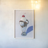 Sundae by Wellington Studio. shown as a paper print in a white frame. Available as a archival giclee rolled canvas, fine art paper, or poster print. SKU 90652h.