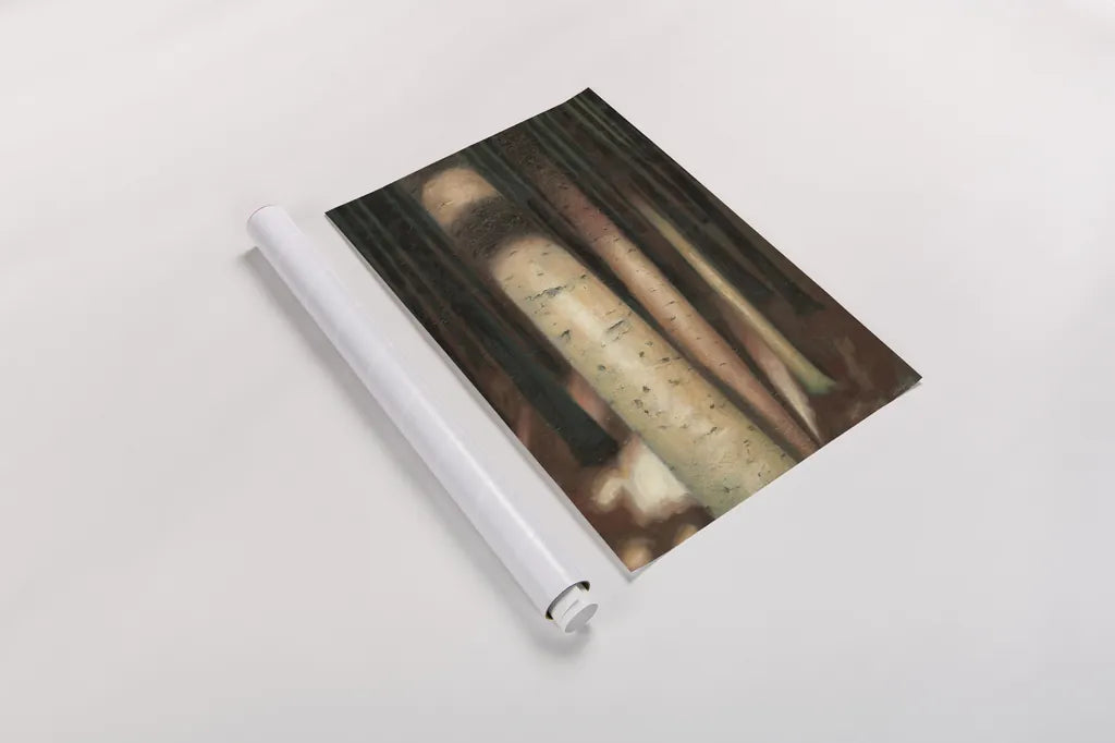 Sunlit Forest II by Wellington Studio. shown as a rolled paper print. Available as archival giclee rolled canvas, fine art paper, or poster print. SKU 86293h.