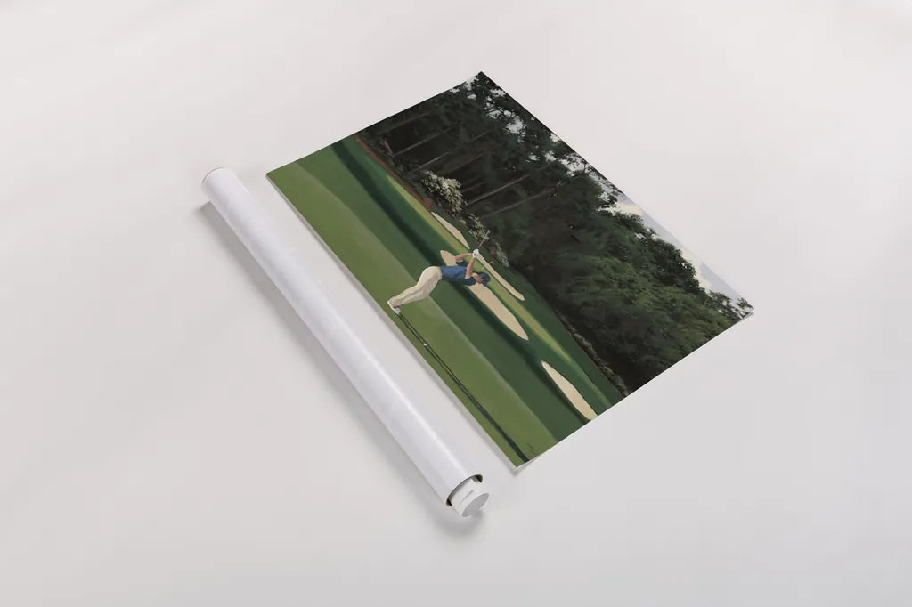 The Fairway I by Wellington Studio. shown as a rolled paper print. Available as archival giclee rolled canvas, fine art paper, or poster print. SKU 99416i.