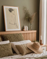 Vintage Muse I by Wellington Studio. shown as a paper print in a natural frame. Available as a archival giclee rolled canvas, fine art paper, or poster print. SKU 90907h.