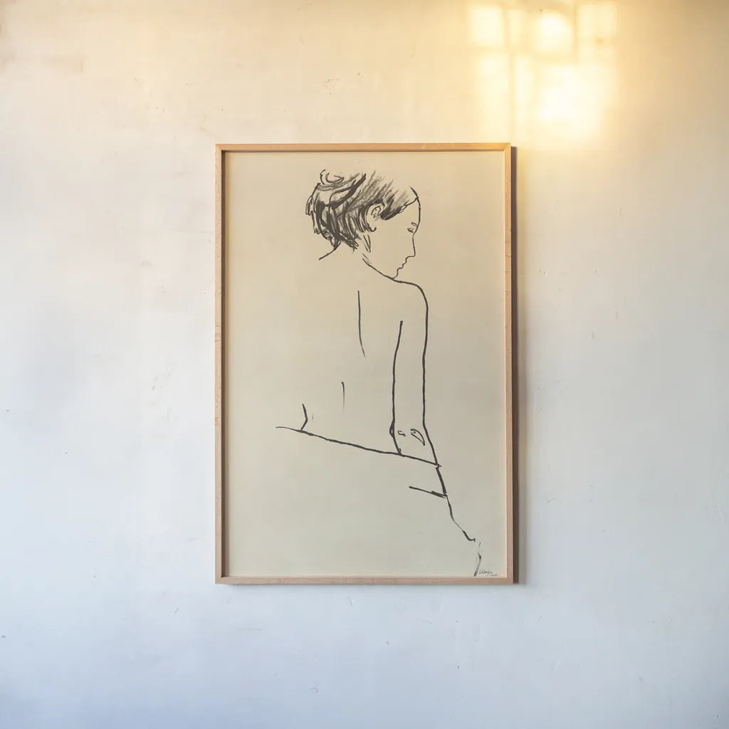 Vintage Muse I by Wellington Studio. shown as a paper print in a natural frame. Available as a archival giclee rolled canvas, fine art paper, or poster print. SKU 90907h.