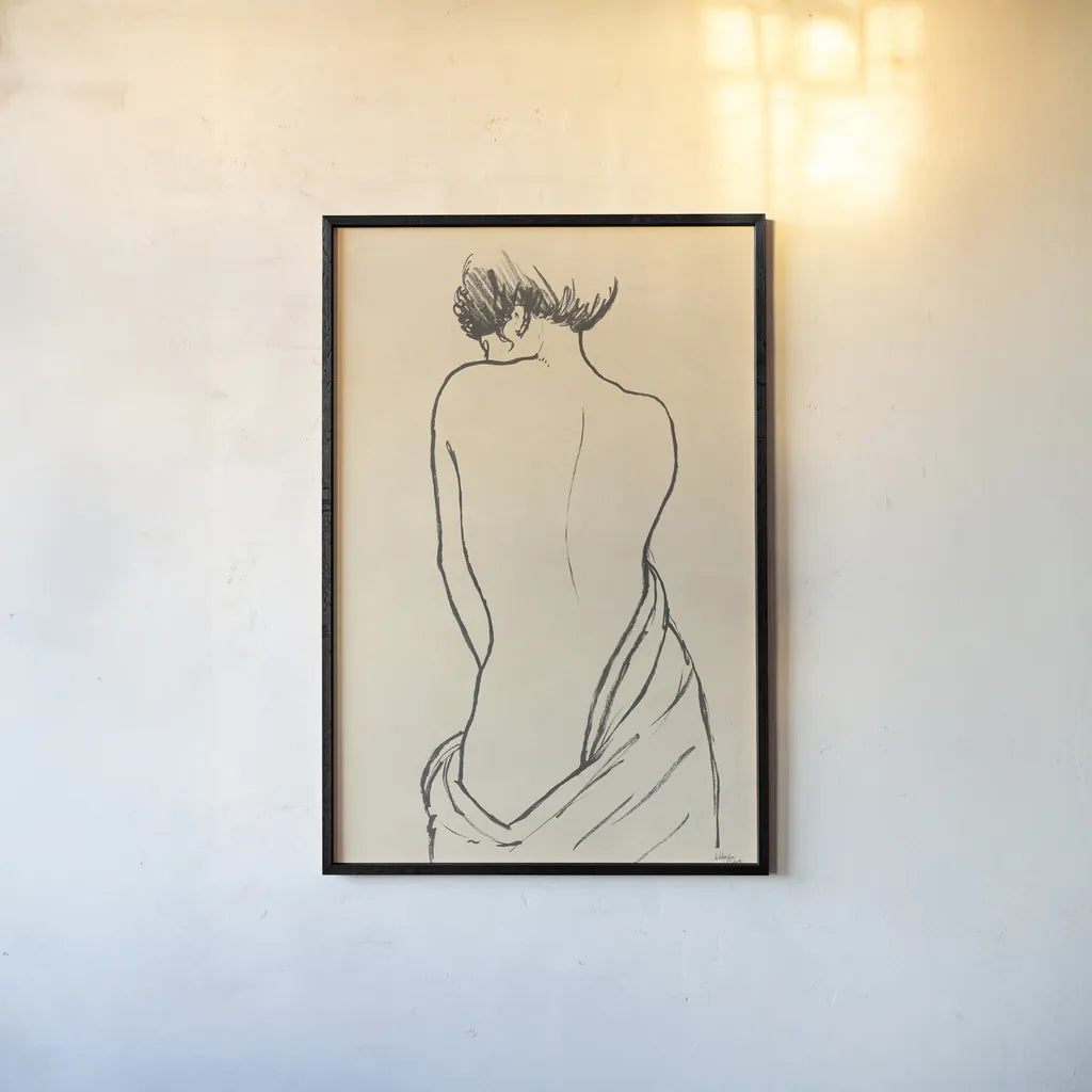 Vintage Muse II by Wellington Studio. shown as a paper print in a black flame. Available as a archival giclee rolled canvas, fine art paper, or poster print. SKU 90908h.