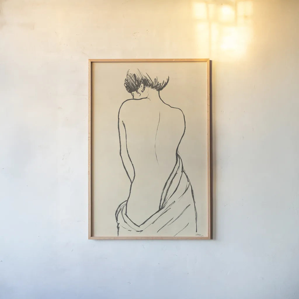Vintage Muse II by Wellington Studio. shown as a paper print in a natural frame. Available as a archival giclee rolled canvas, fine art paper, or poster print. SKU 90908h.