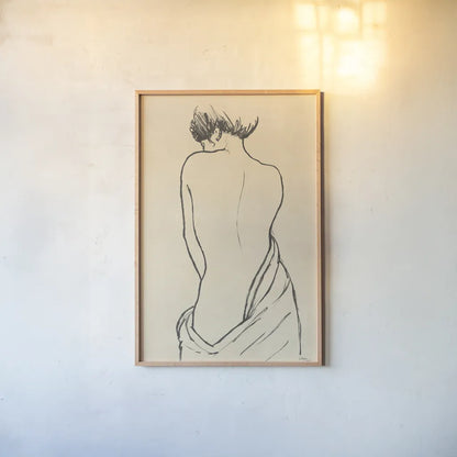 Vintage Muse II by Wellington Studio. shown as a paper print in a natural frame. Available as a archival giclee rolled canvas, fine art paper, or poster print. SKU 90908h.