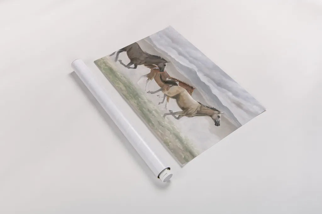 Wild Horses by Wellington Studio. shown as a rolled paper print. Available as archival giclee rolled canvas, fine art paper, or poster print. SKU 84113i.