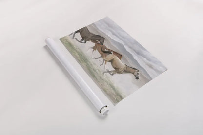 Wild Horses by Wellington Studio. shown as a rolled paper print. Available as archival giclee rolled canvas, fine art paper, or poster print. SKU 84113i.