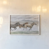 Wild Horses by Wellington Studio. shown as a paper print in a white frame. Available as a archival giclee rolled canvas, fine art paper, or poster print. SKU 84113i.