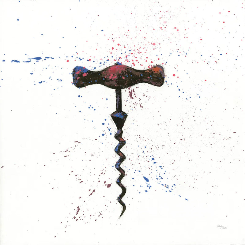 Wine Splash Corkscrew I by Wellington Studio. SKU 36324a. Archival Giclee Fine art print for wall decor.