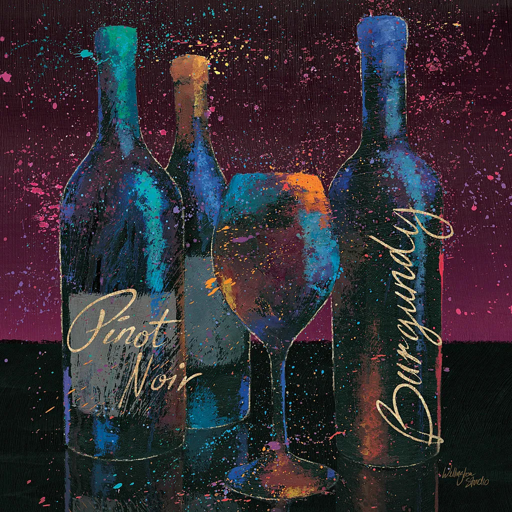 Wine Splash Dark II by Wellington Studio. SKU 20173a. Archival Giclee Fine art print for wall decor.