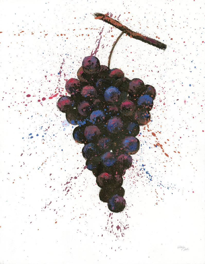 Wine Splash Grapes Purple by Wellington Studio