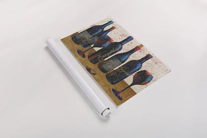 Wine Splash Light I by Wellington Studio. shown as a rolled paper print. Available as archival giclee rolled canvas, fine art paper, or poster print. SKU 17226i.