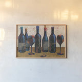 Wine Splash Light I by Wellington Studio. shown as a paper print in a natural frame. Available as a archival giclee rolled canvas, fine art paper, or poster print. SKU 17226i.