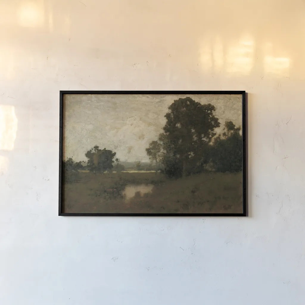 A Pool in The Meadow by Wild Apple Portfolio. shown as a paper print in a black flame. Available as a archival giclee rolled canvas, fine art paper, or poster print. SKU 102011i.