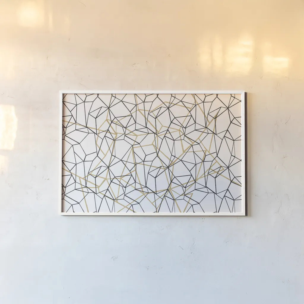 Across Geometrics by Wild Apple Portfolio. shown as a paper print in a white frame. Available as a archival giclee rolled canvas, fine art paper, or poster print. SKU 69139i.