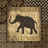 African Wild Elephant Border by Wild Apple Portfolio. SKU 16466a. Archival Giclee Fine art print for wall decor.