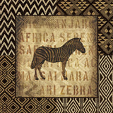 African Wild Zebra Border by Wild Apple Portfolio. SKU 16465a. Archival Giclee Fine art print for wall decor.