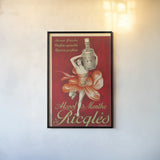 Alcool De Menthe De Ricqles Poster by Wild Apple Portfolio. shown as a paper print in a black flame. Available as a archival giclee rolled canvas, fine art paper, or poster print. SKU 104302h.