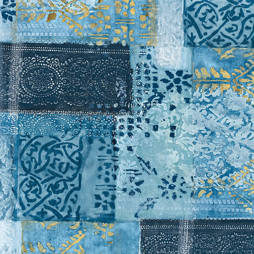 Alhambra II Indigo by Wild Apple Portfolio. SKU 16835a. Archival Giclee Fine art print for wall decor.