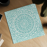 Amadora Blue - Tile VI by Wild Apple Portfolio. Shown as a detailed flat fine art print, highlighting archival giclee quality. Available as an archival giclee rolled canvas, fine art paper, or poster print. SKU 25700a.