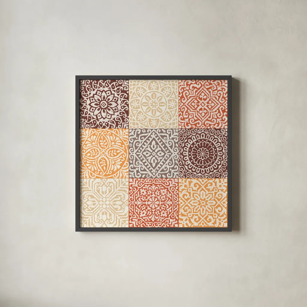 Amadora Spice by Wild Apple Portfolio. Shown in a sleek black glass frame for a contemporary gallery look. Available as an archival giclee rolled canvas, fine art paper, or poster print. SKU 93690a.