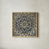 Amadora with Brown Square I by Wild Apple Portfolio. Shown in a natural wood glass frame for a timeless modern aesthetic. Available as an archival giclee rolled canvas, fine art paper, or poster print. SKU 25295a.