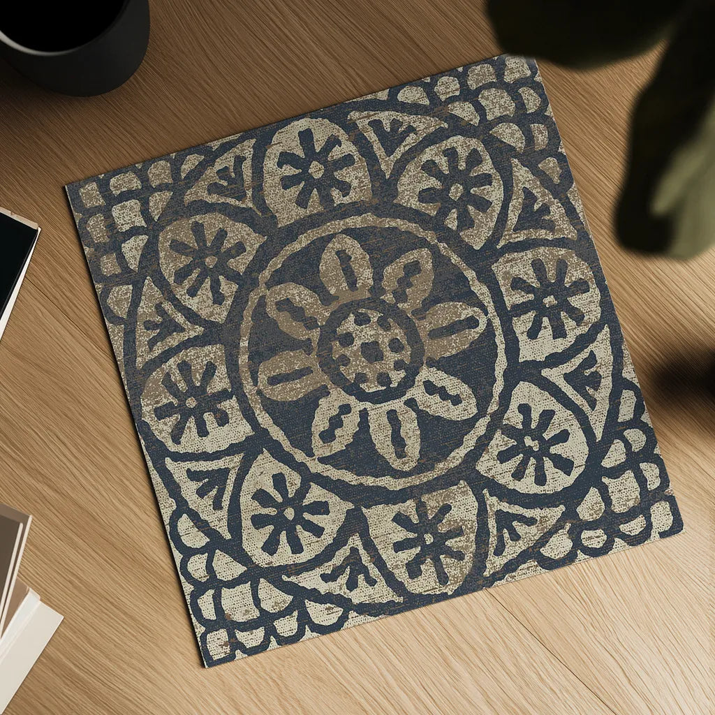 Amadora with Brown Square II by Wild Apple Portfolio. Shown as a detailed flat fine art print, highlighting archival giclee quality. Available as an archival giclee rolled canvas, fine art paper, or poster print. SKU 25296a.