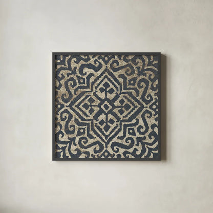 Amadora with Brown Square III by Wild Apple Portfolio. Shown in a sleek black glass frame for a contemporary gallery look. Available as an archival giclee rolled canvas, fine art paper, or poster print. SKU 25297a.