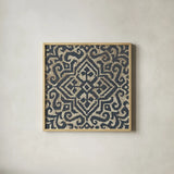 Amadora with Brown Square III by Wild Apple Portfolio. Shown in a natural wood glass frame for a timeless modern aesthetic. Available as an archival giclee rolled canvas, fine art paper, or poster print. SKU 25297a.