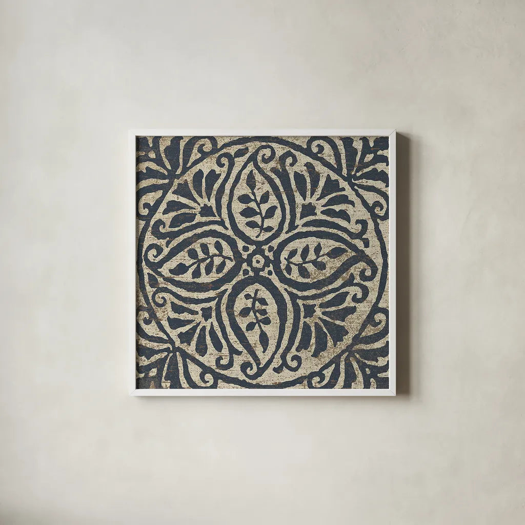 Amadora with Brown Square IV by Wild Apple Portfolio. Shown in a crisp white glass frame for a clean and minimalist style. Available as an archival giclee rolled canvas, fine art paper, or poster print. SKU 25298a.