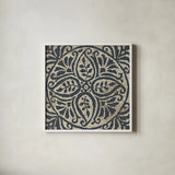 Amadora with Brown Square IV by Wild Apple Portfolio. Shown in a crisp white glass frame for a clean and minimalist style. Available as an archival giclee rolled canvas, fine art paper, or poster print. SKU 25298a.