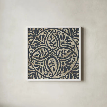 Amadora with Brown Square IV by Wild Apple Portfolio. Shown in a crisp white glass frame for a clean and minimalist style. Available as an archival giclee rolled canvas, fine art paper, or poster print. SKU 25298a.