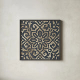 Amadora with Brown Square IX by Wild Apple Portfolio. Shown in a sleek black glass frame for a contemporary gallery look. Available as an archival giclee rolled canvas, fine art paper, or poster print. SKU 25303a.