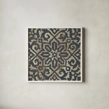 Amadora with Brown Square IX by Wild Apple Portfolio. Shown in a crisp white glass frame for a clean and minimalist style. Available as an archival giclee rolled canvas, fine art paper, or poster print. SKU 25303a.