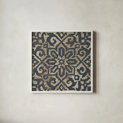 Amadora with Brown Square IX by Wild Apple Portfolio. Shown in a crisp white glass frame for a clean and minimalist style. Available as an archival giclee rolled canvas, fine art paper, or poster print. SKU 25303a.