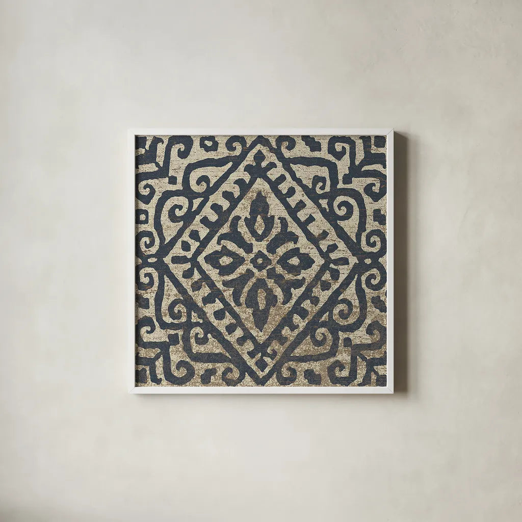 Amadora with Brown Square V by Wild Apple Portfolio. Shown in a crisp white glass frame for a clean and minimalist style. Available as an archival giclee rolled canvas, fine art paper, or poster print. SKU 25299a.