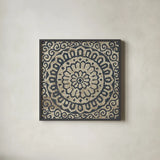 Amadora with Brown Square VI by Wild Apple Portfolio. Shown in a sleek black glass frame for a contemporary gallery look. Available as an archival giclee rolled canvas, fine art paper, or poster print. SKU 25300a.