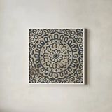 Amadora with Brown Square VI by Wild Apple Portfolio. Shown in a crisp white glass frame for a clean and minimalist style. Available as an archival giclee rolled canvas, fine art paper, or poster print. SKU 25300a.