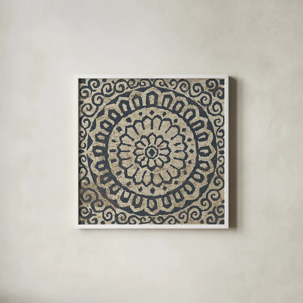 Amadora with Brown Square VI by Wild Apple Portfolio. Shown in a crisp white glass frame for a clean and minimalist style. Available as an archival giclee rolled canvas, fine art paper, or poster print. SKU 25300a.