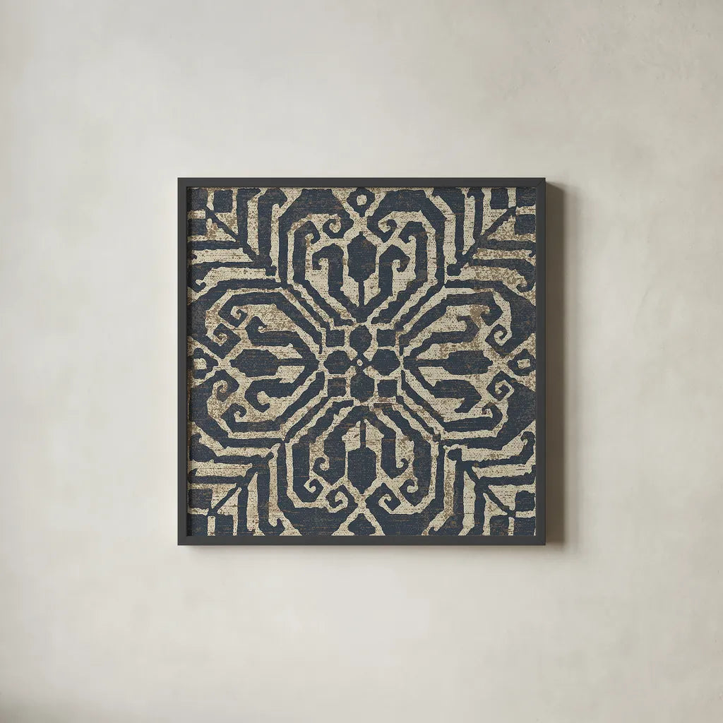 Amadora with Brown Square VII by Wild Apple Portfolio. Shown in a sleek black glass frame for a contemporary gallery look. Available as an archival giclee rolled canvas, fine art paper, or poster print. SKU 25301a.