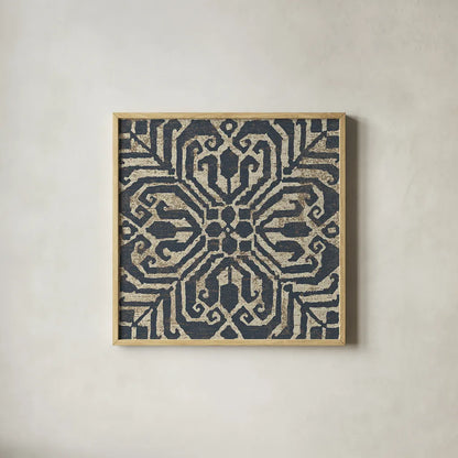 Amadora with Brown Square VII by Wild Apple Portfolio. Shown in a natural wood glass frame for a timeless modern aesthetic. Available as an archival giclee rolled canvas, fine art paper, or poster print. SKU 25301a.