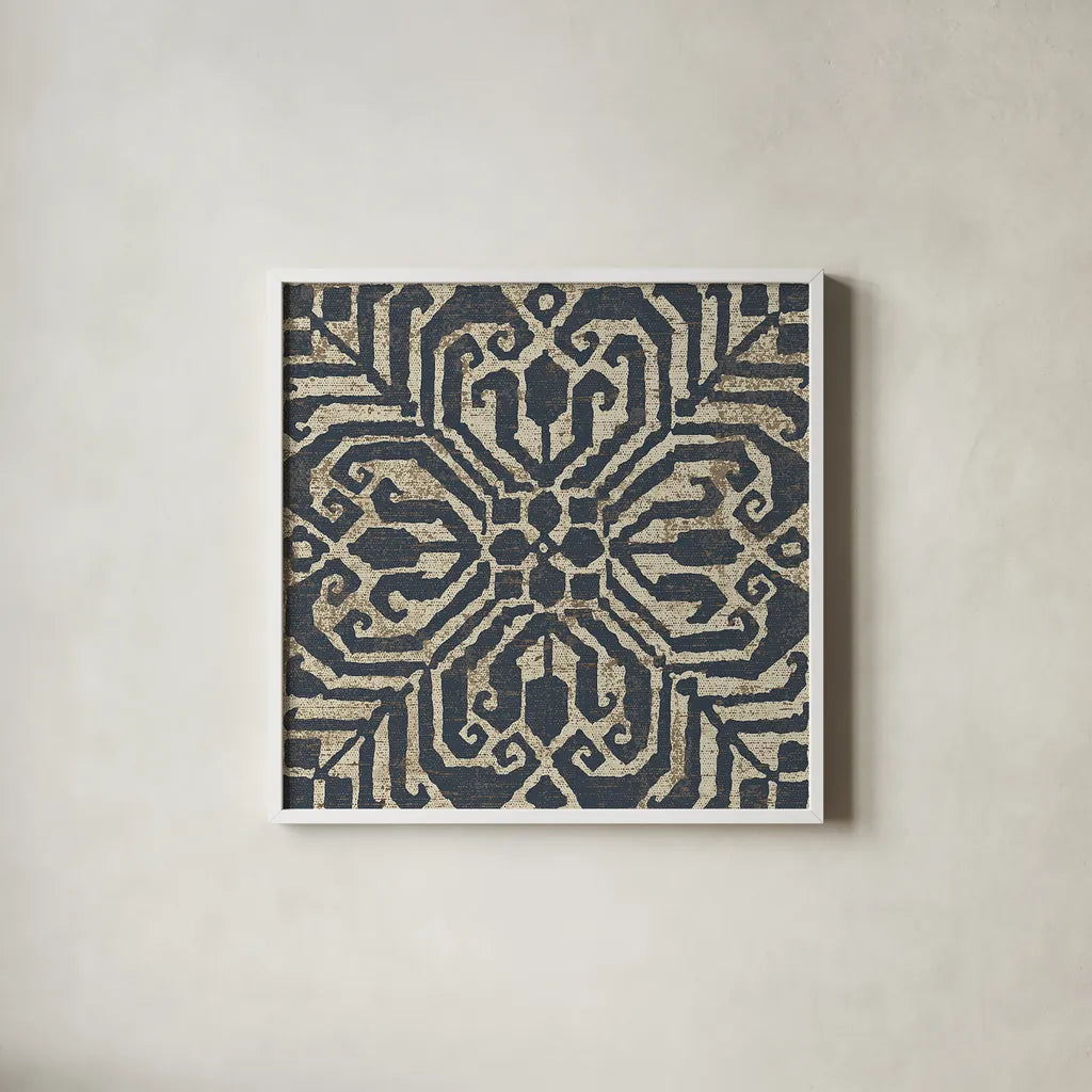 Amadora with Brown Square VII by Wild Apple Portfolio. Shown in a crisp white glass frame for a clean and minimalist style. Available as an archival giclee rolled canvas, fine art paper, or poster print. SKU 25301a.