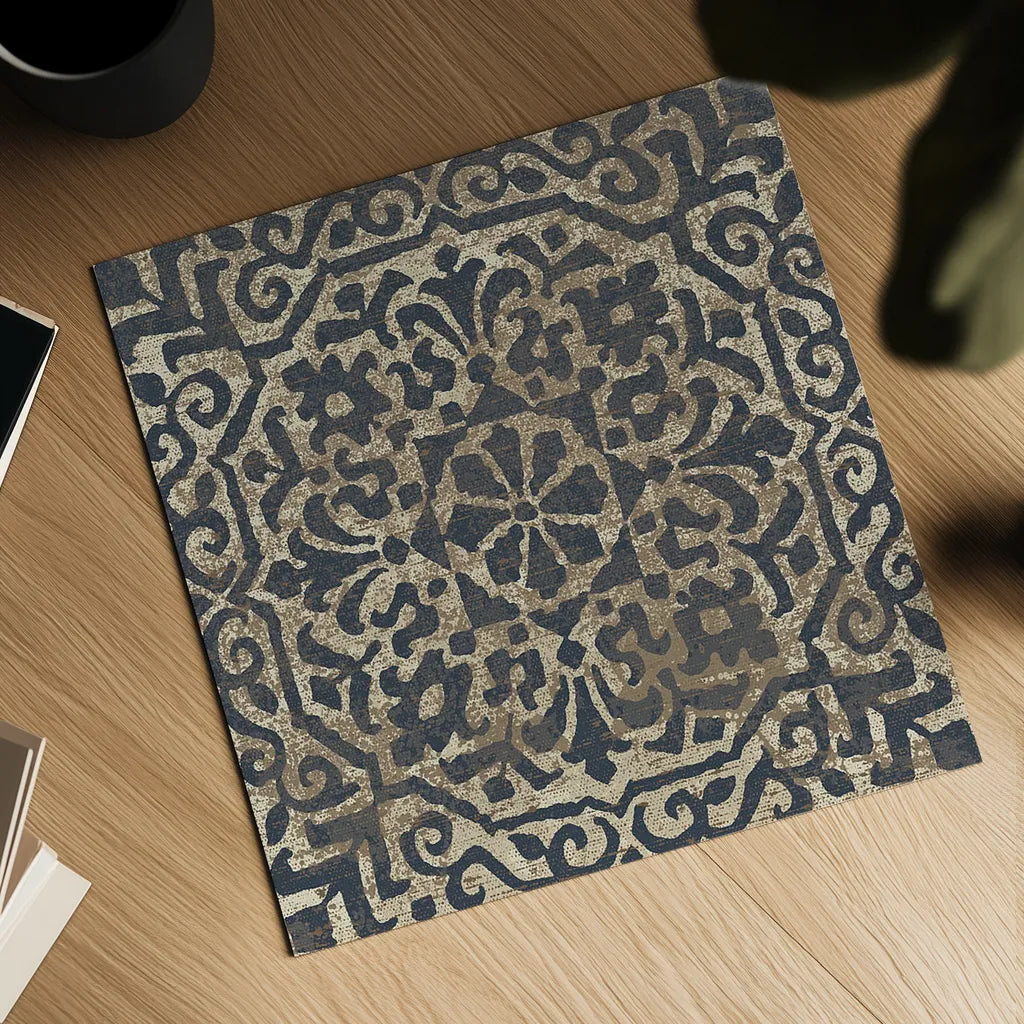 Amadora with Brown Square VIII by Wild Apple Portfolio. Shown as a detailed flat fine art print, highlighting archival giclee quality. Available as an archival giclee rolled canvas, fine art paper, or poster print. SKU 25302a.