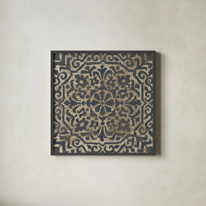 Amadora with Brown Square VIII by Wild Apple Portfolio. Shown in a sleek black glass frame for a contemporary gallery look. Available as an archival giclee rolled canvas, fine art paper, or poster print. SKU 25302a.